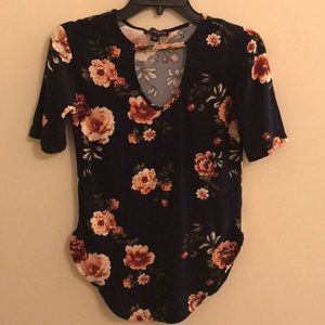 Spandex style blouse floral